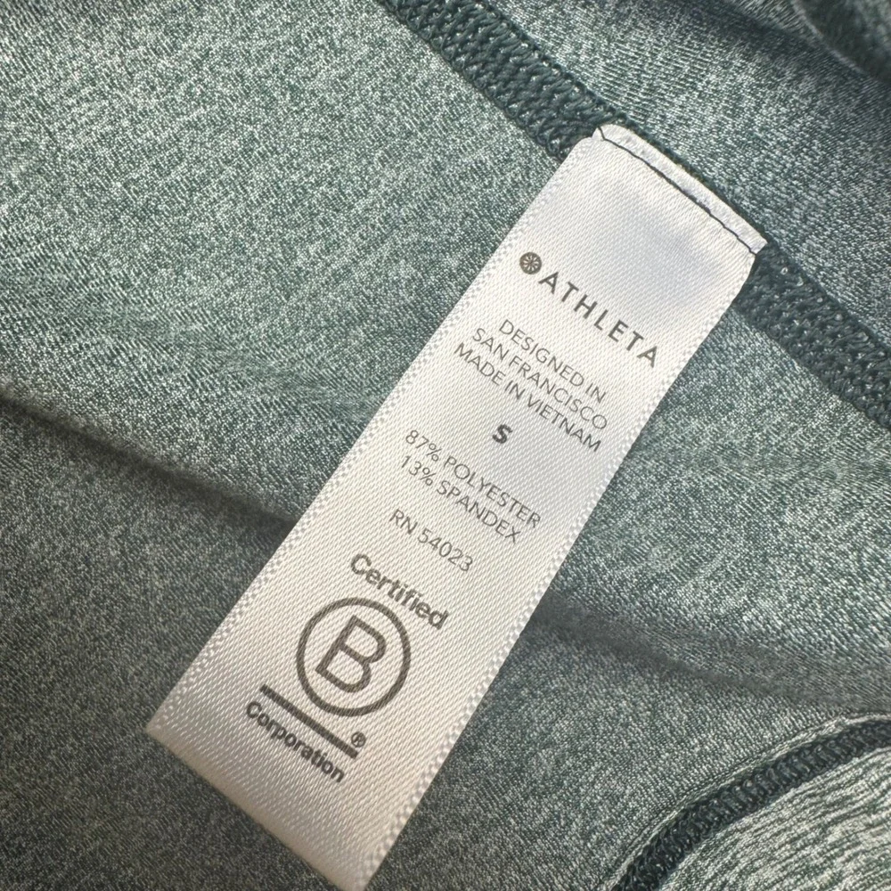 Athleta Green Heathered Racerback Tank Top Athletic‎ Workout Athleisure Size S - Picture 3 of 5